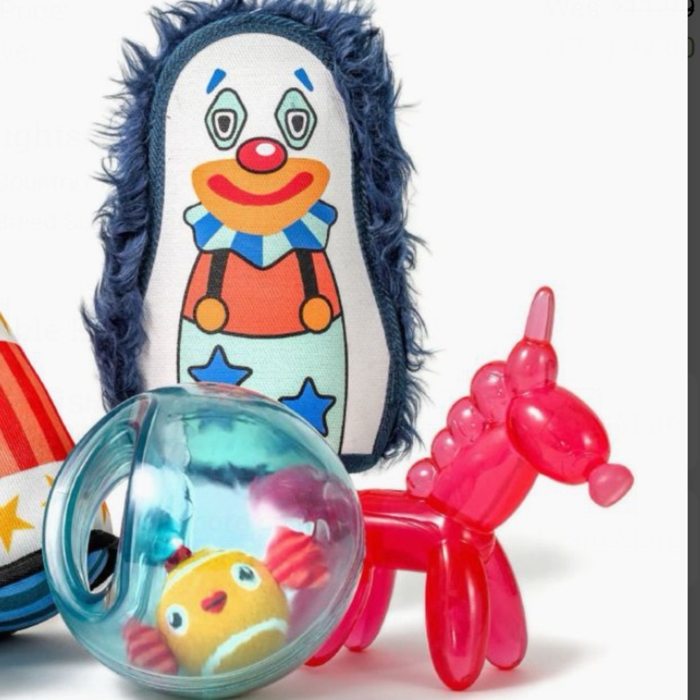 NWT Carnival Mutt Nation Dog Toy 3 pk Bundle
